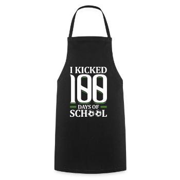 J’ai botté 100 jours d’école Sporty - Tablier de cuisine - noir - Devant - AI Model Male 185 dark (185cm)