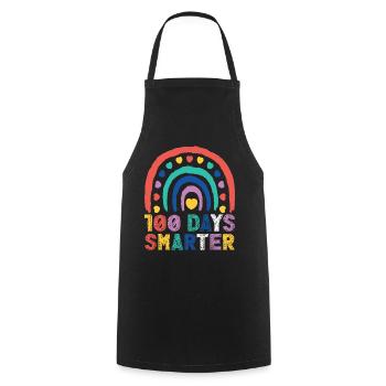 100 Days Smarter 100th Day School Event - Cooking Apron - black - Front - AI Model Male 185 dark (185cm)