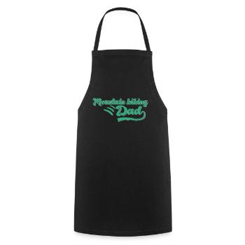 Mountain biking daddy gift - Cooking Apron - black - Front - AI Model Male 185 dark (185cm)