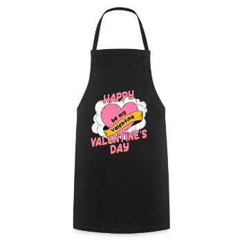Petite amie, petit ami, homme, partenaire de la Saint-Valentin - Tablier de cuisine - noir - Devant - AI Model Male 185 dark (185cm)