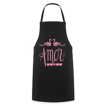 Amor - Valentines T-Shirt - Kochschürze - Schwarz - Vorne - AI Model Male 185 dark (185cm)