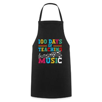 100 Tage Musikunterricht Schulfachlehrer - Kochschürze - Schwarz - Vorne - AI Model Male 185 dark (185cm)