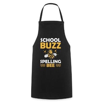 School Buzz Spelling Bee 100 Days Of School Humor - Cooking Apron - black - Front - AI Model Male 185 dark (185cm)