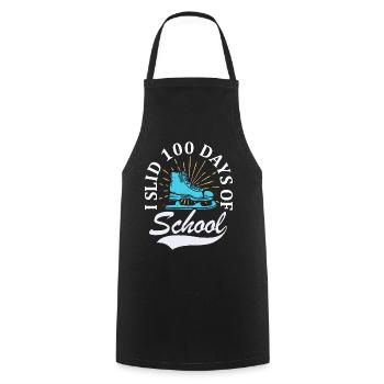 I slipped 100 days of school sports - Cooking Apron - black - Front - AI Model Male 185 dark (185cm)