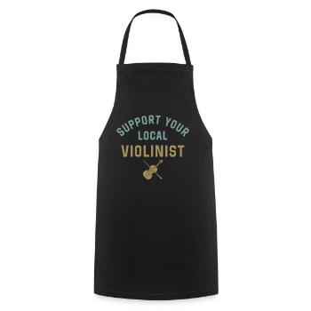 Violin Violinist Support Your - Cooking Apron - black - Front - AI Model Male 185 dark (185cm)