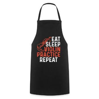 Violin Violinist Eat Sleep Violin - Cooking Apron - black - Front - AI Model Male 185 dark (185cm)