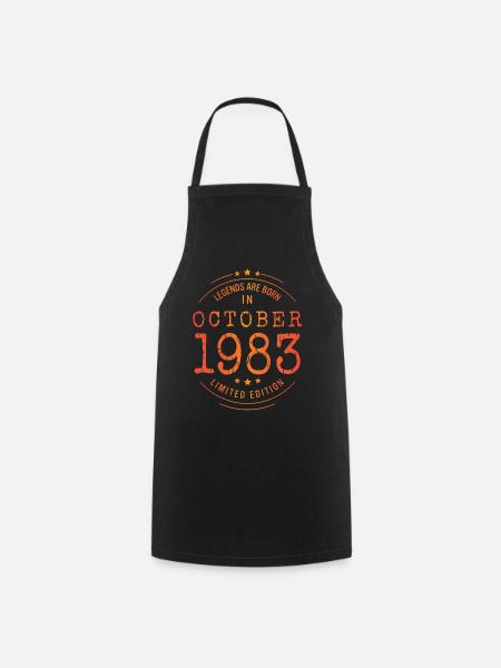 Anniversaire Octobre 1983 Edition Limitée Millésime - Tablier de cuisine - noir