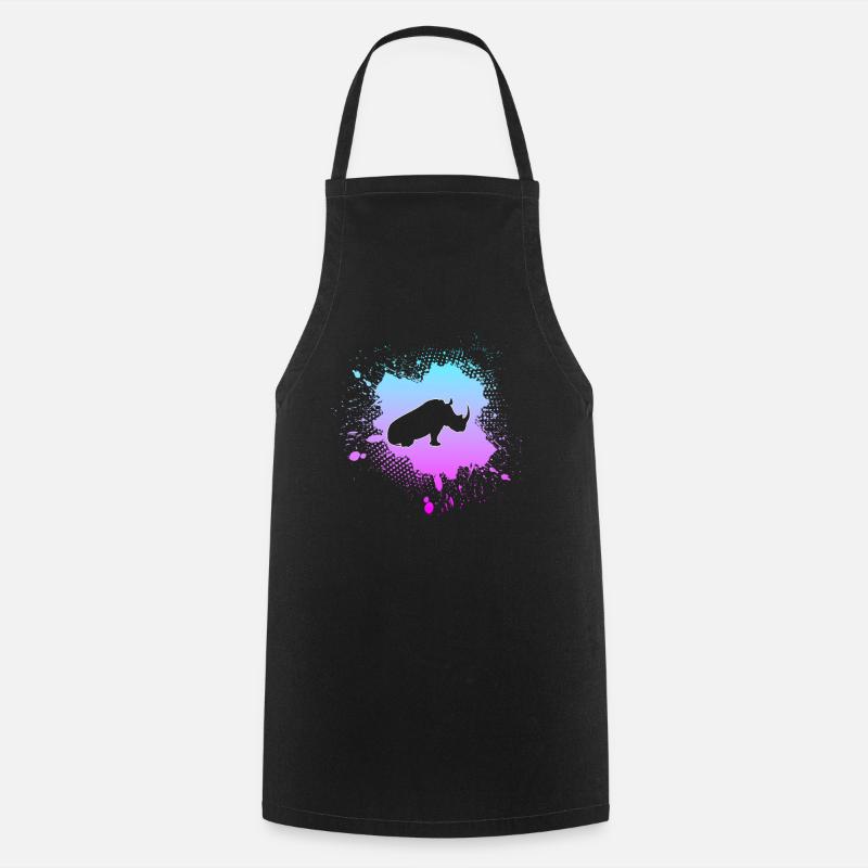 Rhinocéros - Tablier de cuisine - noir