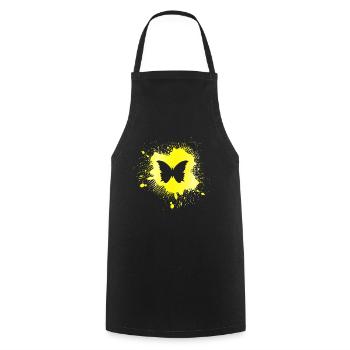 Butterfly - Cooking Apron - black - Front - AI Model Male 185 dark (185cm)