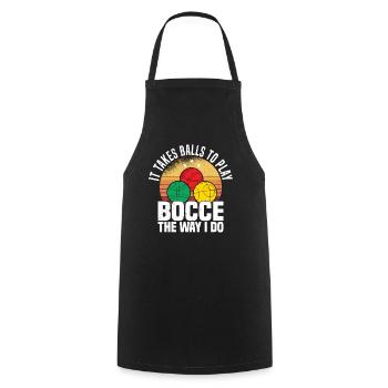 Boccia Petanque Boule Boccia Player Lyonnais - Cooking Apron - black - Front - AI Model Male 185 dark (185cm)