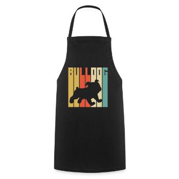 Bulldogge - Kochschürze - Schwarz - Vorne - AI Model Male 185 dark (185cm)