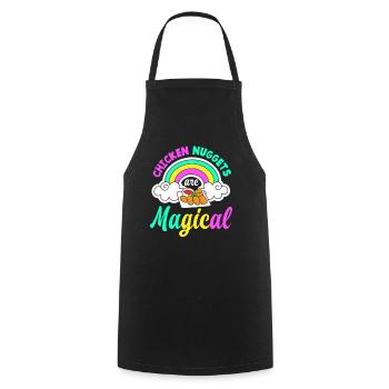 Chicken Nuggets Magie - Kochschürze - Schwarz - Vorne - AI Model Male 185 dark (185cm)