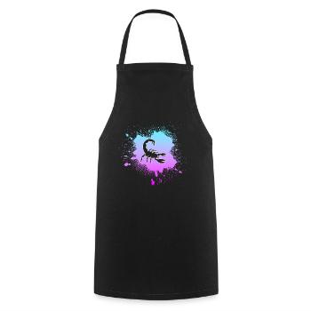 Scorpion - Cooking Apron - black - Front - AI Model Male 185 dark (185cm)