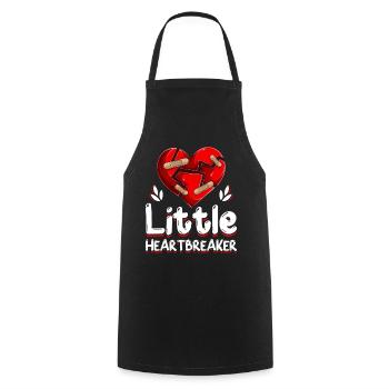 Anti-Saint-Valentin Petit briseur de cœur - Tablier de cuisine - noir - Devant - AI Model Male 185 dark (185cm)