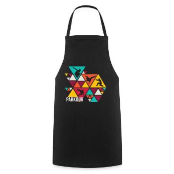 Parkour, Freerunning, Street Workout, Acrobatic - Cooking Apron - black - Front - AI Model Male 185 dark (185cm)