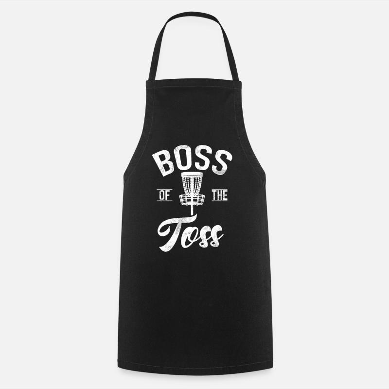 Fun Disc Golf & Ultimate Frisbee Player - Cooking Apron - black