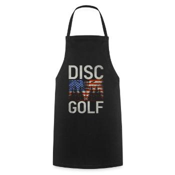 Joueur de Disc Golf et d’Ultimate Frisbee - Tablier de cuisine - noir - Devant - AI Model Male 185 dark (185cm)