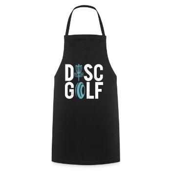 Lustiges Disc Golf & Ultimate Frisbee Spieler - Kochschürze - Schwarz - Vorne - AI Model Male 185 dark (185cm)
