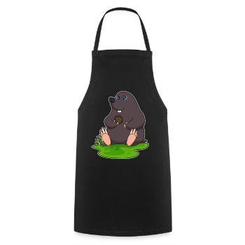 Taupe beignet - Tablier de cuisine - noir - Devant - AI Model Male 185 dark (185cm)