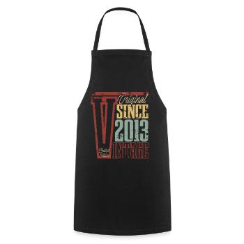 2013 Anniversaire Année de naissance Année de construction Vintage Rétro - Tablier de cuisine - noir - Devant - AI Model Male 185 dark (185cm)