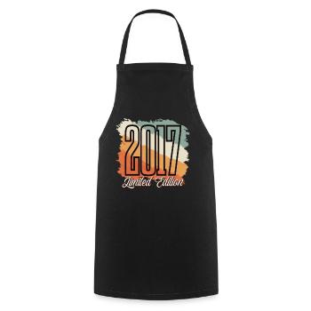 2017 Année de naissance Anniversaire Année de construction Vintage Rétro - Tablier de cuisine - noir - Devant - AI Model Male 185 dark (185cm)