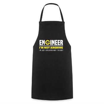 Ingenieur Recht Haben Geschenk - Kochschürze - Schwarz - Vorne - AI Model Male 185 dark (185cm)