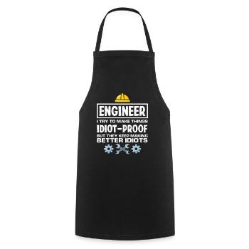 Ingenieur Nährwertangaben Geschenk - Kochschürze - Schwarz - Vorne - AI Model Male 185 dark (185cm)
