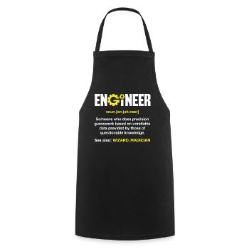Engineer Definition - Cooking Apron - black - Front - AI Model Male 185 dark (185cm)