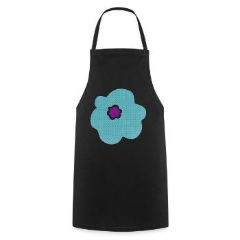 Blume skandinavisch Dekoration Punkte Blüte Flower - Kochschürze - Schwarz - Vorne - AI Model Male 185 dark (185cm)