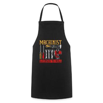 Machinist Licensed To Mill Cnc Machine Machinists - Kochschürze - Schwarz - Vorne - AI Model Male 185 dark (185cm)