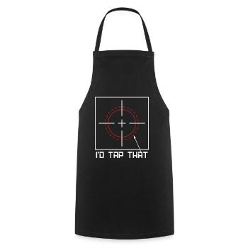 Machiniste Je taperais sur ce tour Machinistes - Tablier de cuisine - noir - Devant - AI Model Male 185 dark (185cm)