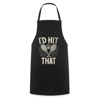Badminton Lustiger Spruch Herren Badminton Design - Kochschürze - Schwarz - Vorne - AI Model Male 185 dark (185cm)