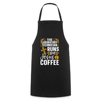 Laboratory Laboratory Technician Science Chemistry Gift - Cooking Apron - black - Front - AI Model Male 185 dark (185cm)