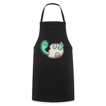 Dino Baby Motif - Cooking Apron - black - Front - AI Model Male 185 dark (185cm)