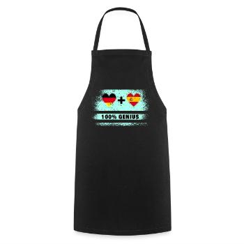 L’Espagne et l’Allemagne font preuve de génie à 100% - Tablier de cuisine - noir - Devant - AI Model Male 185 dark (185cm)