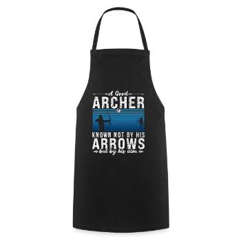 Archery A Good Archer Is Bowhunter Shooting Archer - Kochschürze - Schwarz - Vorne - AI Model Male 185 dark (185cm)