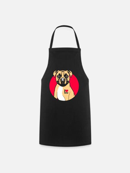 Boxer Hundeliebe Hund - Kochschürze - Schwarz