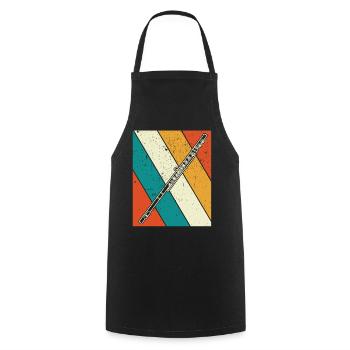 Flute Flute player Flutist - Cooking Apron - black - Front - AI Model Male 185 dark (185cm)