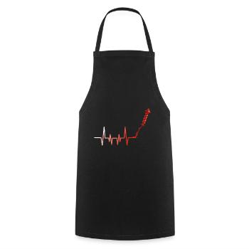 Heartbeat Firework Rocket - Cooking Apron - black - Front - AI Model Male 185 dark (185cm)