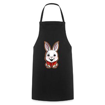Cute Kawaii Rabbit In Chinese Jacket 2023 Chinese - Kochschürze - Schwarz - Vorne - AI Model Male 185 dark (185cm)