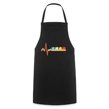 Snail Retro Heartbeat - Cooking Apron - black - Front - AI Model Male 185 dark (185cm)
