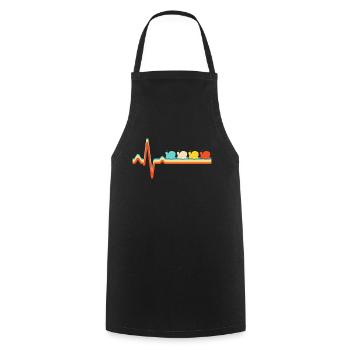 Snail Retro Heartbeat - Cooking Apron - black - Front - AI Model Male 185 dark (185cm)