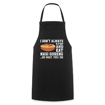 Chemise Nasi Goreng cool - Tablier de cuisine - noir - Devant - AI Model Male 185 dark (185cm)