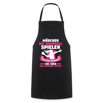 Handballspieler Handballer Handballverein Handball - Kochschürze - Schwarz - Vorne - AI Model Male 185 dark (185cm)