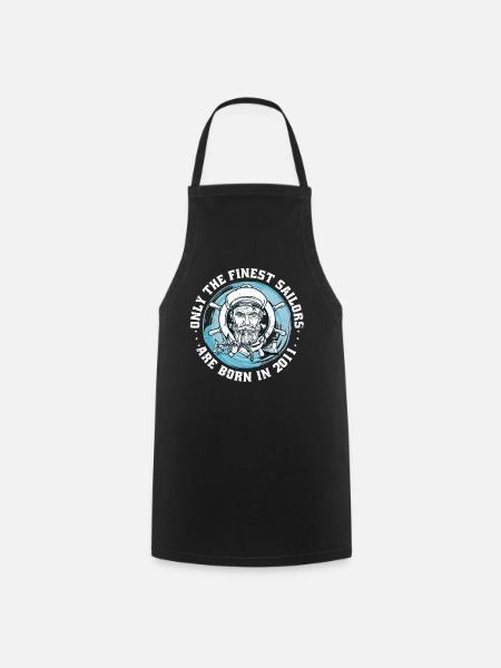 Sailor Vintage 2011 Anniversaire Voilier Drôle - Tablier de cuisine - noir