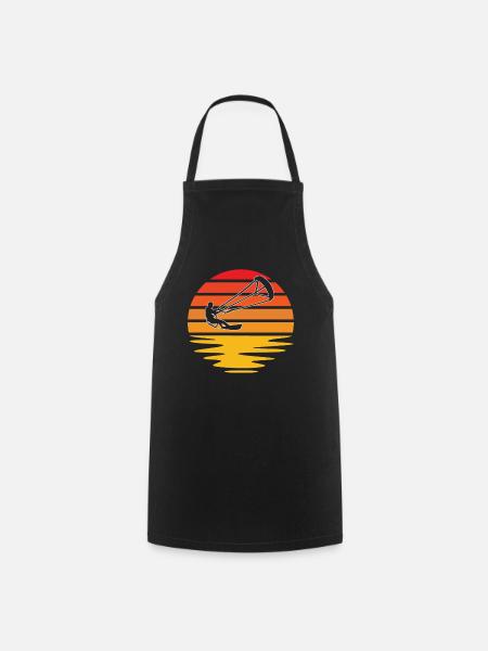 Kite Surf Rétro - Tablier de cuisine - noir