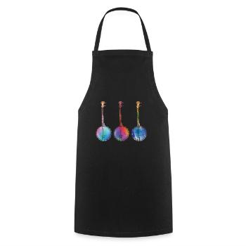 Banjo Shirts For Men Bluegrass Appalachia Folk - Cooking Apron - black - Front - AI Model Male 185 dark (185cm)