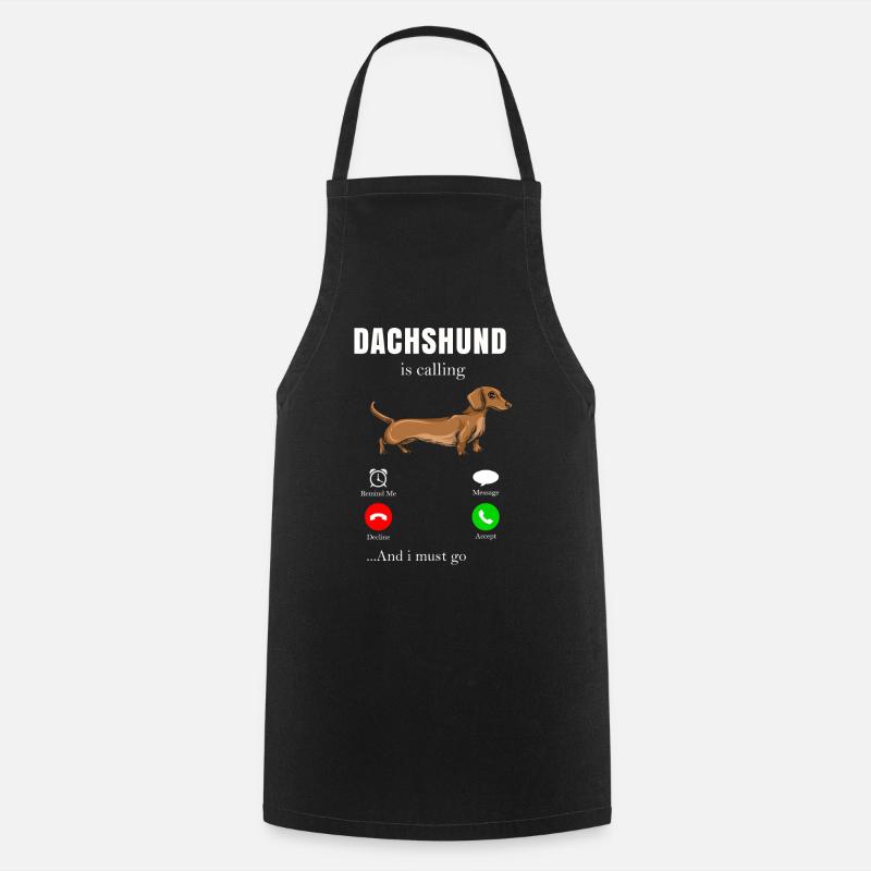 Dachshund Geschenk Dixie Wiener Doxie Dackel - Kochschürze - Schwarz