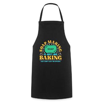 La fabrication du savon, c’est comme la fabrication de savon de cuisson - Tablier de cuisine - noir - Devant - AI Model Male 185 dark (185cm)