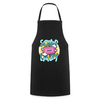 Soapmaking Soap Lady Handicrafts Saponifications - Cooking Apron - black - Front - AI Model Male 185 dark (185cm)